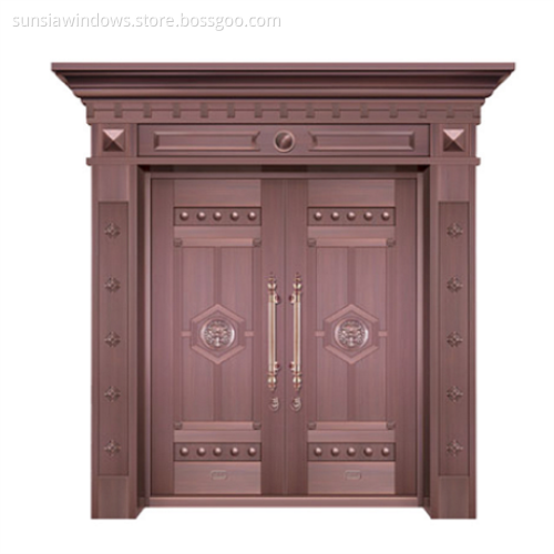 Copper Door Copper Surface Steel Security Door